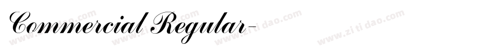 Commercial Regular字体转换